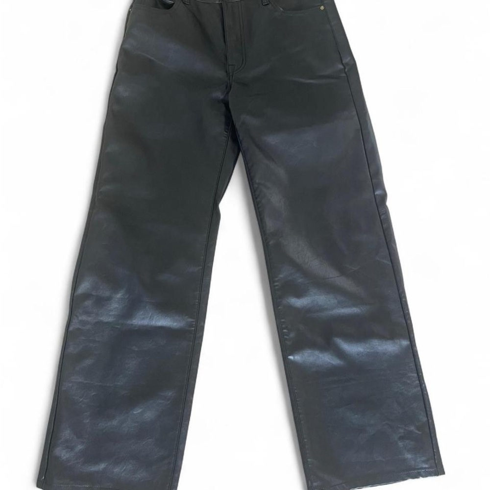 (Motel) Lioness Black Leather baggy jeans